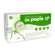 Khăn lau hạ sốt Dr Papie cho trẻ từ 0 tháng tuổi
