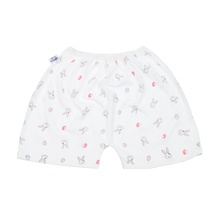 Quần sơ sinh cộc Kiza in hình chú thỏ (Trắng hồng) 6-9M