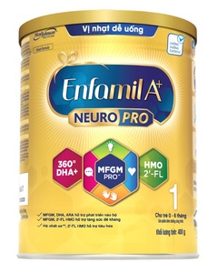 Sữa Enfamil A+ NeuroPro Số 1 (400G) cho bé từ 0-6 tháng tuổi