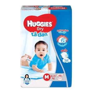 Bỉm - Tã dán Huggies size M 48 miếng (cho bé 6 - 11kg)
