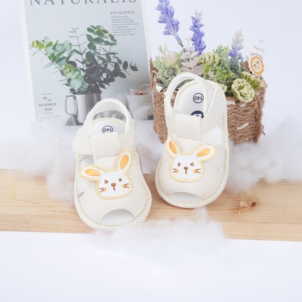 Dép sandal tập đi KidsPlaza đính hình thỏ 23K-S4 (Be)