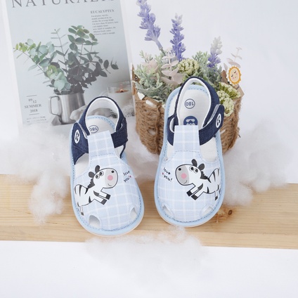 Dép sandal tập đi KidsPlaza in họa tiết ngựa vằn 23K-S2 (Xanh)