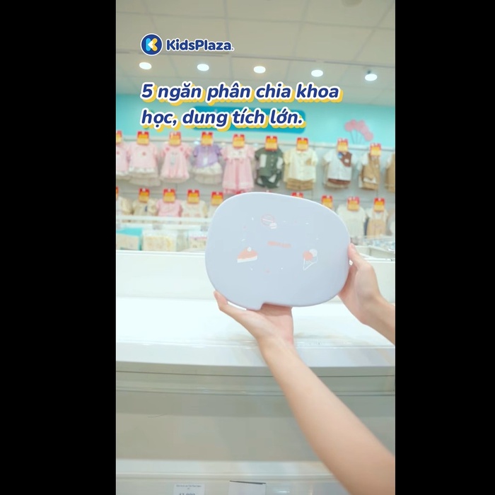 Khay ăn silicone Moyuum 5 ngăn cao cấp (Vàng) - video