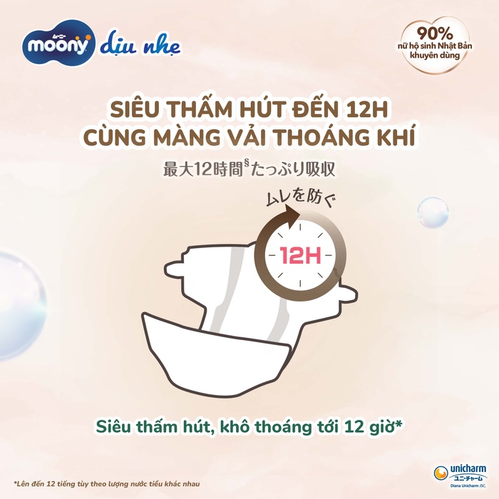 Bỉm - Tã quần Moony Natural dịu nhẹ size XL 32 miếng (12 - 22kg)mặt sau