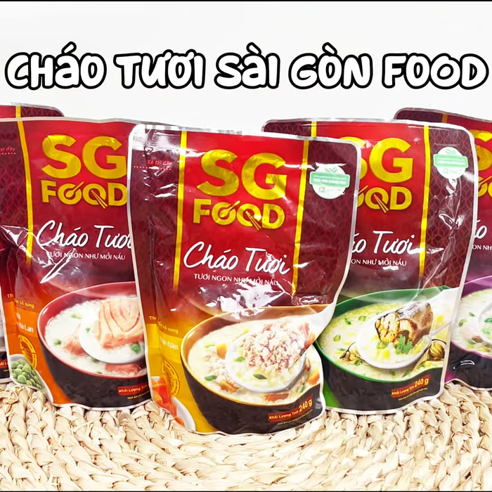 Cháo tươi Sài Gòn Food vị cá lóc cải bó xôi cho bé 12M+ - video