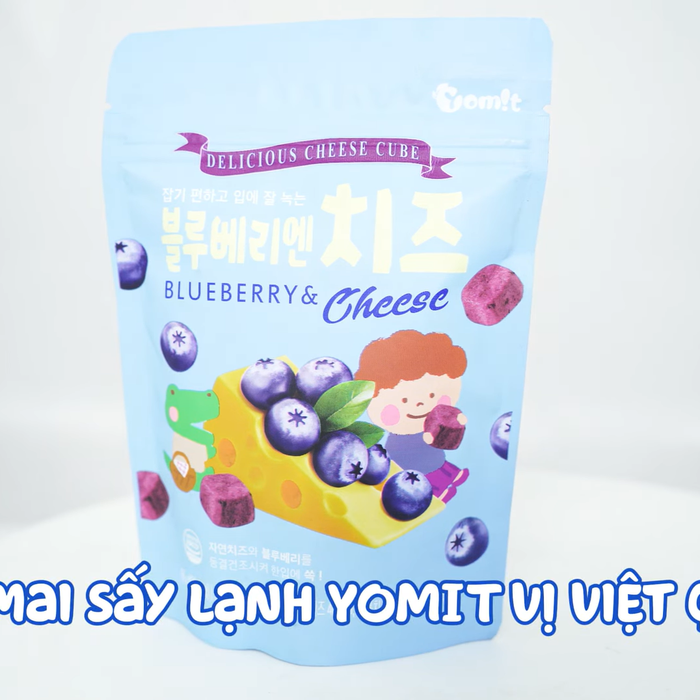 Phô mai sấy lạnh YOMIT vị việt quất dành cho bé 6m+ - video