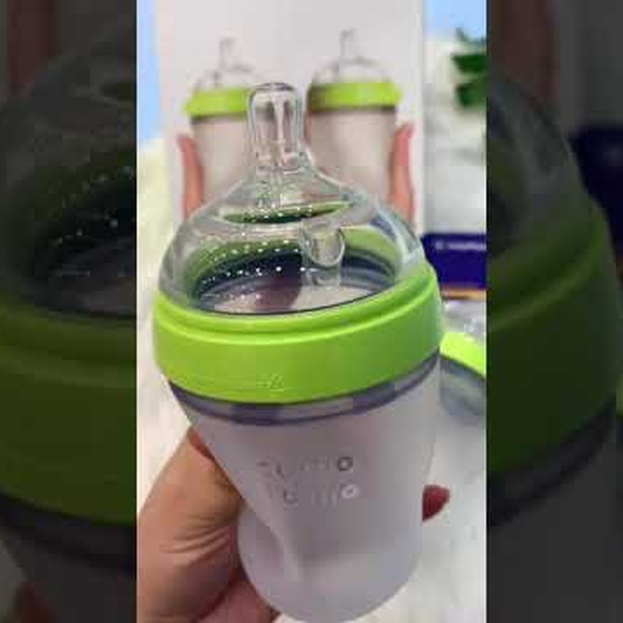 Bình sữa Comotomo 250ml (xanh) siêu mềm - video