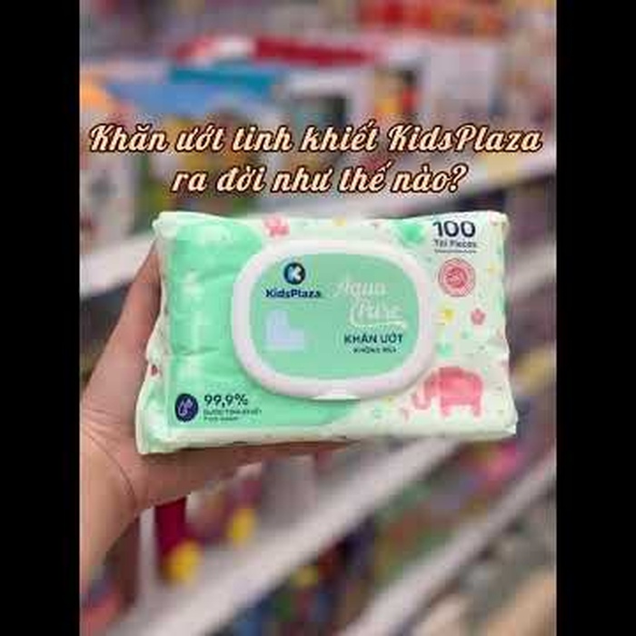 Khăn ướt tinh khiết KidsPlaza 100 tờ - video