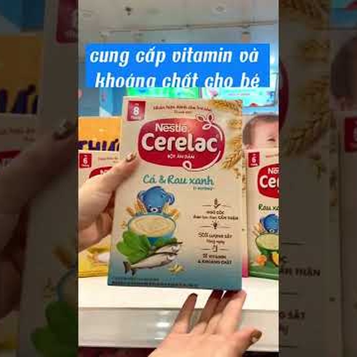 Bột ăn dặm Nestle cá và rau xanh cho bé 8M+ 200g - video