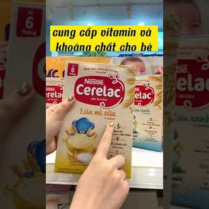 Bột ăn dặm Nestle lúa mì sữa cho bé 6M+ 200g - video