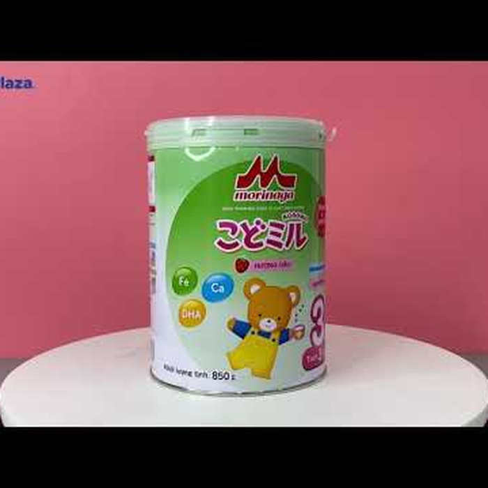Sữa bột Morinaga số 3 hương dâu 850g cho bé >3Y - video
