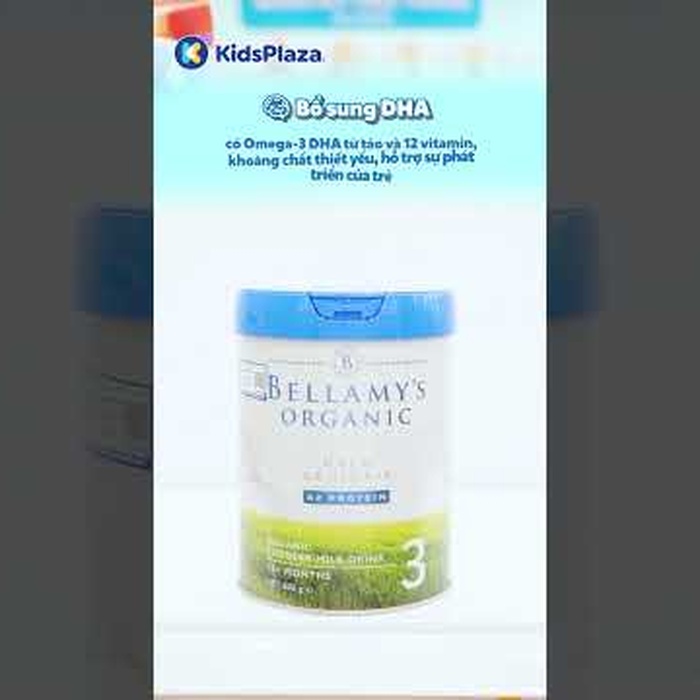 Sữa Bellamy's Organic A2 số 3 (cho bé 1-2 tuổi) 800g - video
