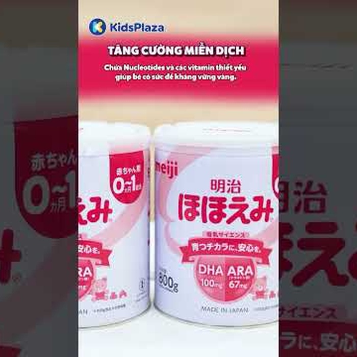 Sữa Meiji số 0 nội địa Nhật cho bé 0-12 tháng 800g - video