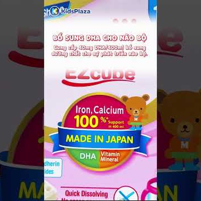 Sữa thanh Meiji Growing Up EZcube cho bé 1-3 tuổi 560g - video