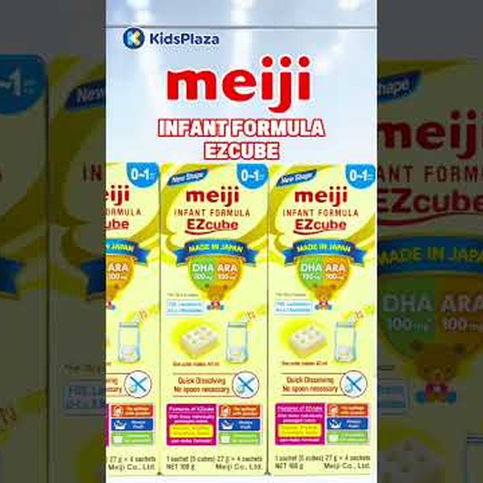 Sữa thanh Meiji Infant Formula EZcube cho bé 0-1 tuổi 108g - video