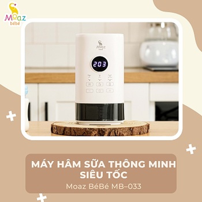 Máy hâm sữa đơn cho bé Moaz BéBé MB033 mặt sau
