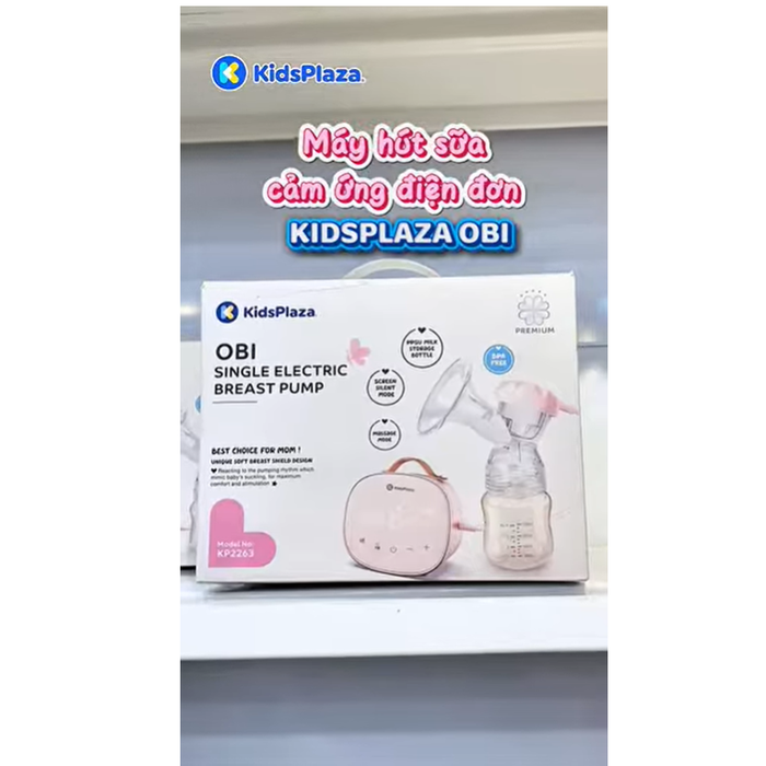 Máy hút sữa cảm ứng điện đơn KidsPlaza Obi - video