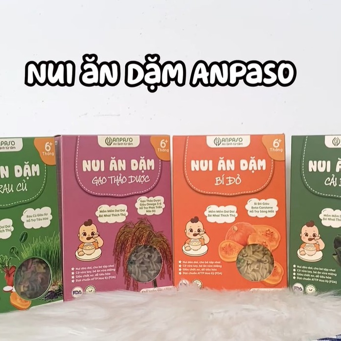 Nui ăn dặm bí đỏ Anpaso 150g - video