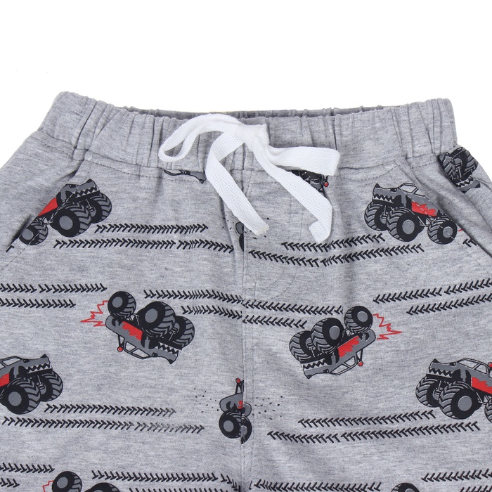 Quần đùi Kiza in hình xe địa hình nền ghimặt trái
