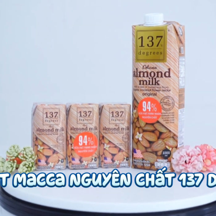 Sữa hạt Macca nguyên chất 137 Degrees 3x180ml - video