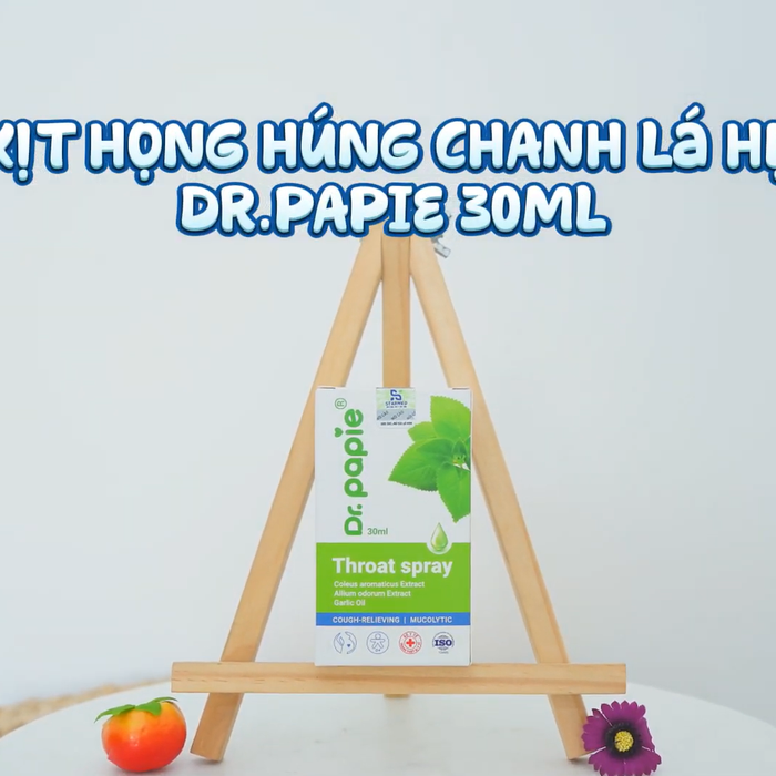 Xịt họng Dr.Papie 30ml - video
