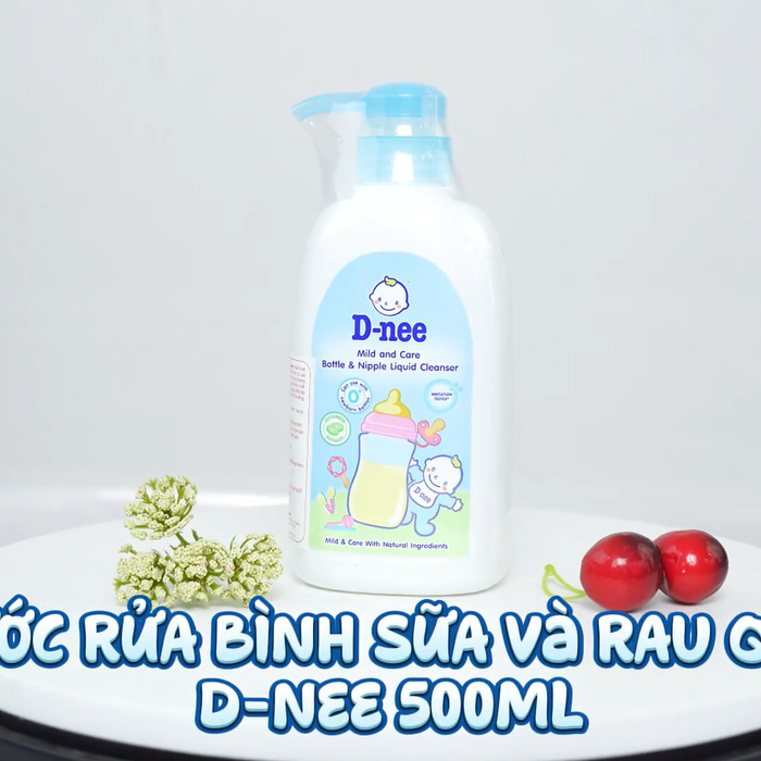 Nước rửa bình sữa và rau quả D-nee 500ml - video