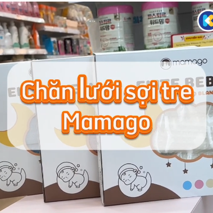 Chăn lưới sợi tre Mamago M-B1( Hồng) - video