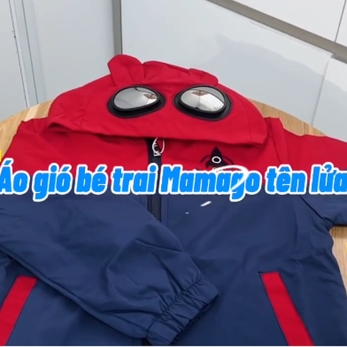 Áo gió bé trai Mamago tên lửa 25K-WJ03 (Xanh đỏ) - video
