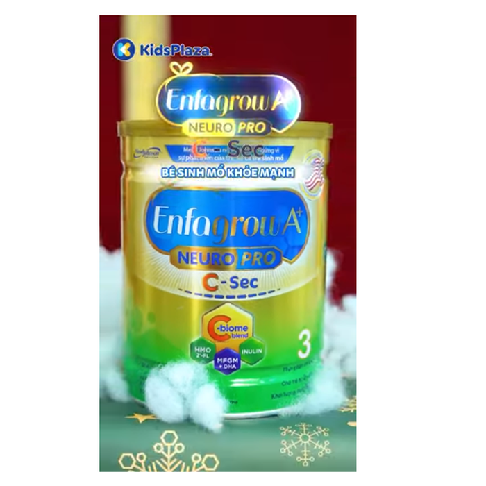 Thực phẩm bổ sung Enfagrow A+ NeuroPro 3 C-Sec 800g (cho bé từ 2-6 tuổi) - video