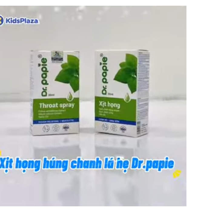 Xịt họng Dr.Papie 30ml - video