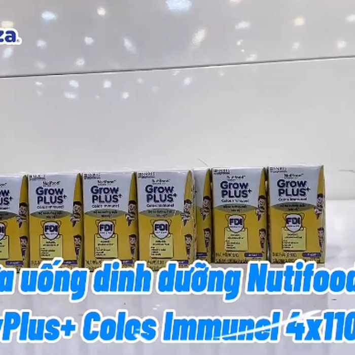 Sữa uống dinh dưỡng Nutifood GrowPlus+ Colos Immunel 4x110ml - video