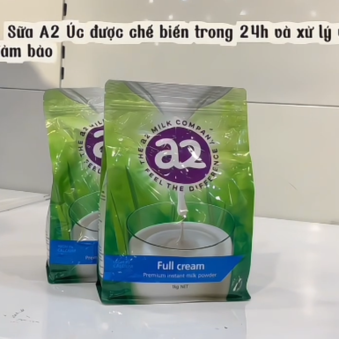 Sữa A2 nguyên kem dạng bột (1kg) cho trẻ em (trên 1 tuổi) và người lớn - video