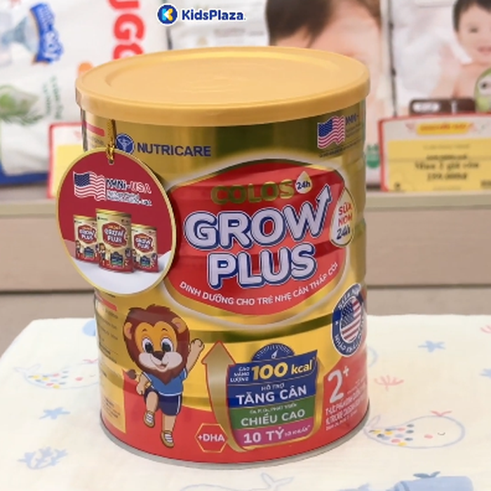 Sản phẩm dinh dưỡng Nutricare Colos 24h Grow Plus 1+ 850g cho bé 1-2Y - video