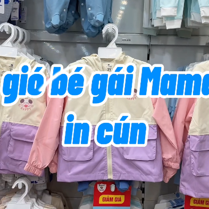 Áo gió bé gái Mamago in hình cún 25K-WJ10 (Mix màu) - video