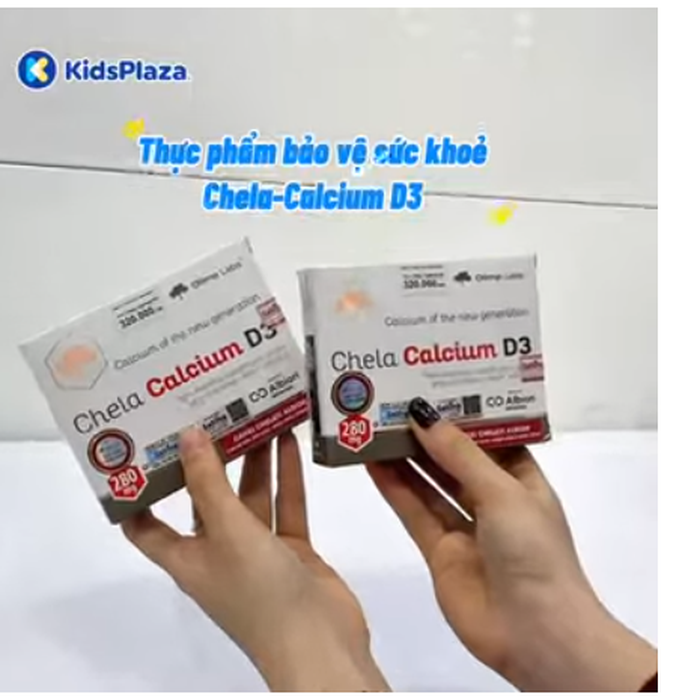 Thực phẩm bảo vệ sức khoẻ Chela-Calcium D3 bổ sung canxi cho bà bầu 30 viên - video