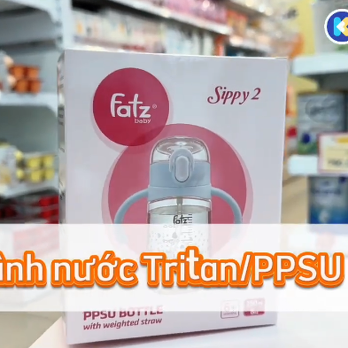 Bình nước Tritan 360 độ 250ml Fatzbaby (Màu ngẫu nhiên) - video