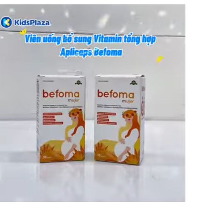 Thực phẩm bảo vệ sức khoẻ vitamin tổng hợp Aplicaps Befoma (30 viên) - video
