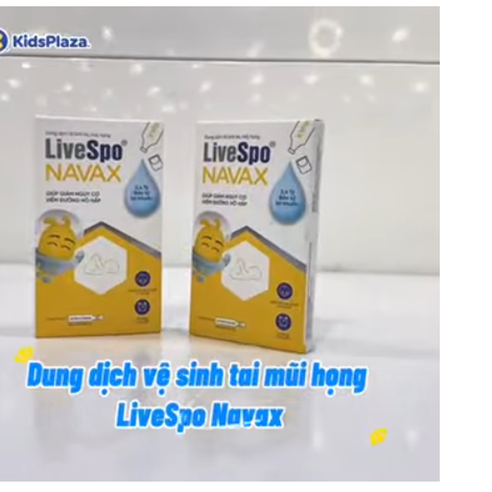 Dung dịch vệ sinh tai mũi họng LiveSpo Navax 10x4ml (Dạng ống) - video