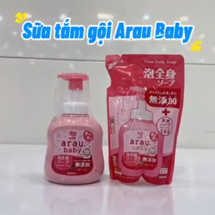 Sữa tắm gội Arau baby chai 450ml (New) - video