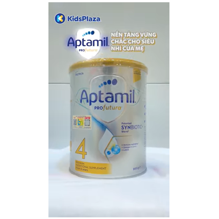 Sữa Aptamil Profutura Úc số 4 (cho bé từ 3 tuổi trở lên) 900g - video