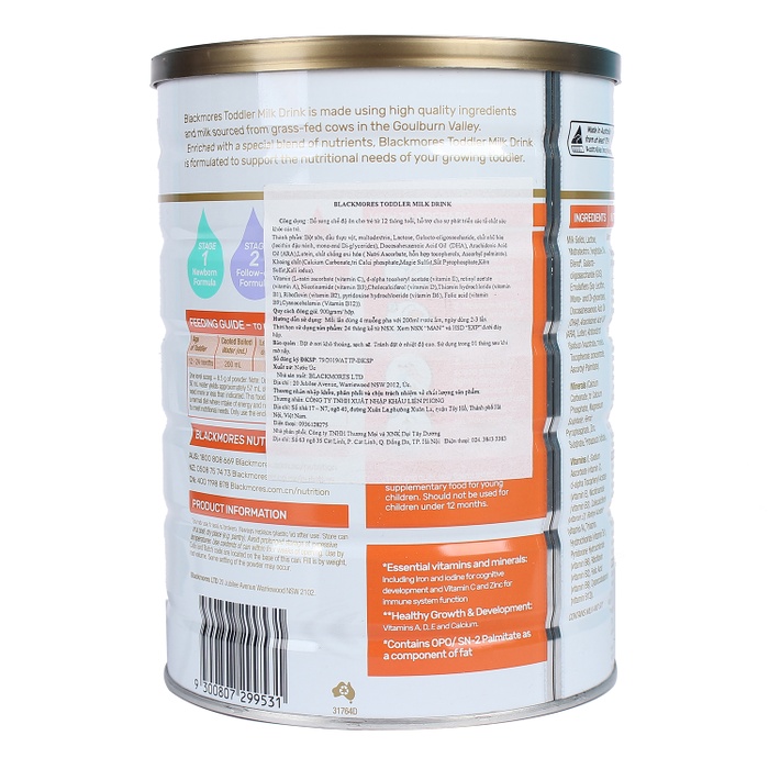 Sữa Blackmores Úc số 3 (cho bé từ 12 tháng) 900gSữa Blackmores số 3 Toddler 900g (>12 tháng)-4