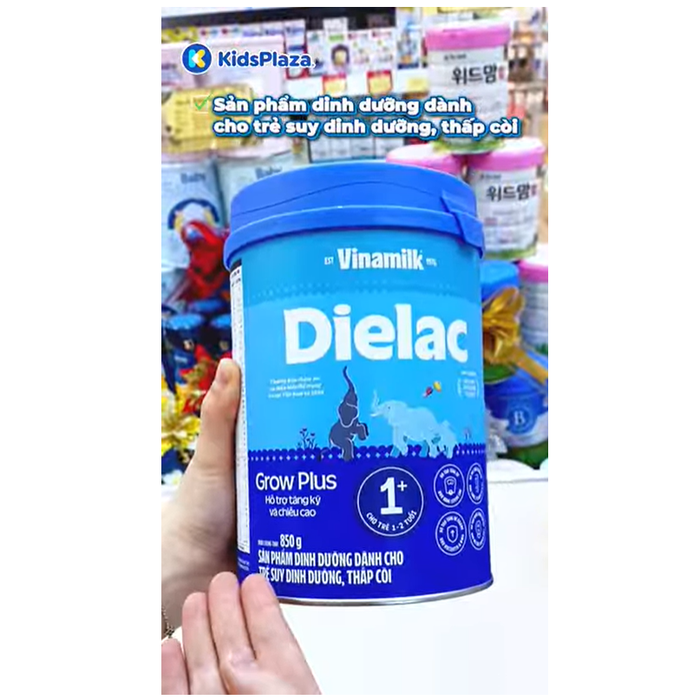 Sữa Vinamilk Dielac Grow Plus 1+ (cho bé 1-2 tuổi) 850g - New - video