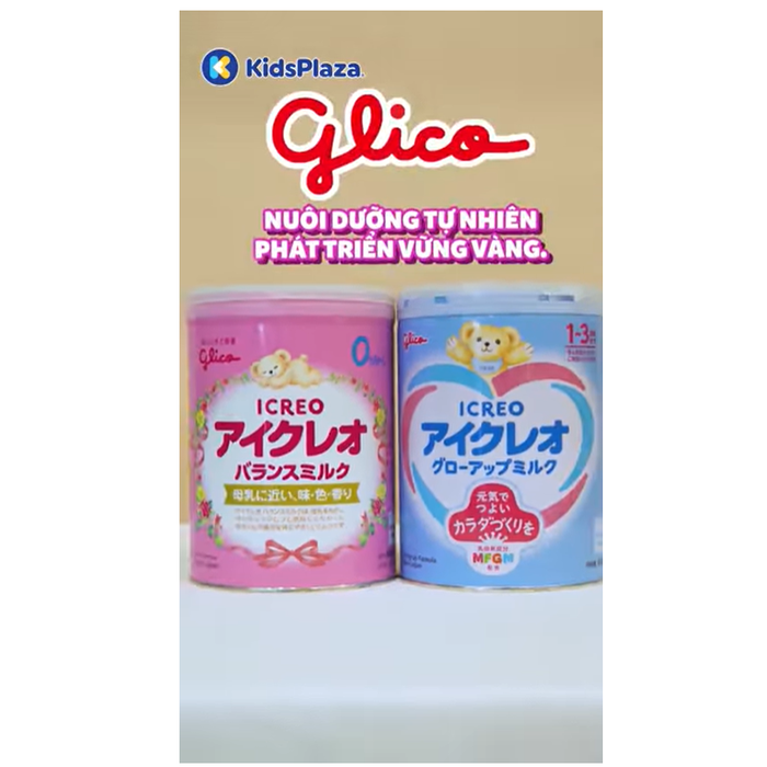 Sữa Glico Icreo Balance Milk số 0 (cho bé 0-12 tháng) 800g - video