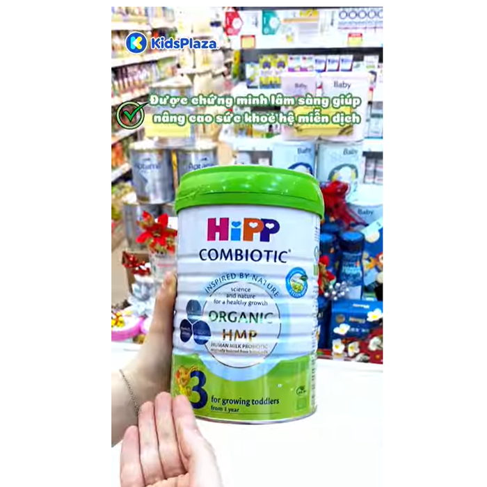 Sữa HiPP số 3 Organic Combiotic HMP (cho bé 1-3 tuổi) 800g - video