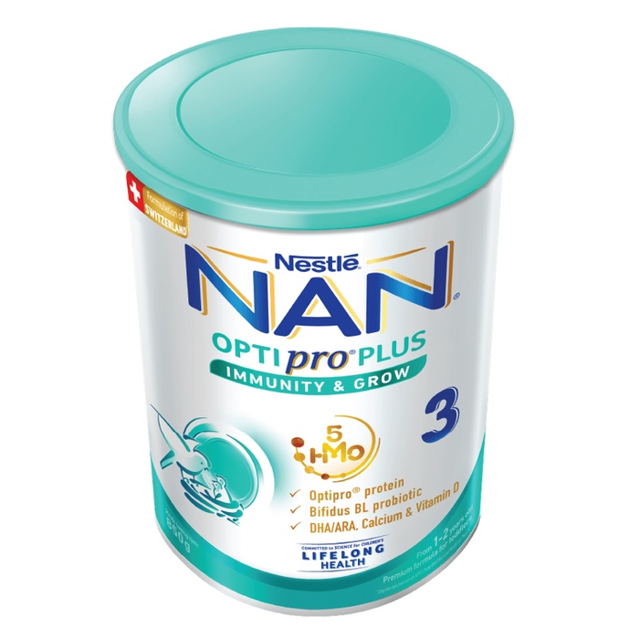 Sữa Nan Optipro Plus số 3 5HMO 850g cho bé 1-2 tuổimặt sau