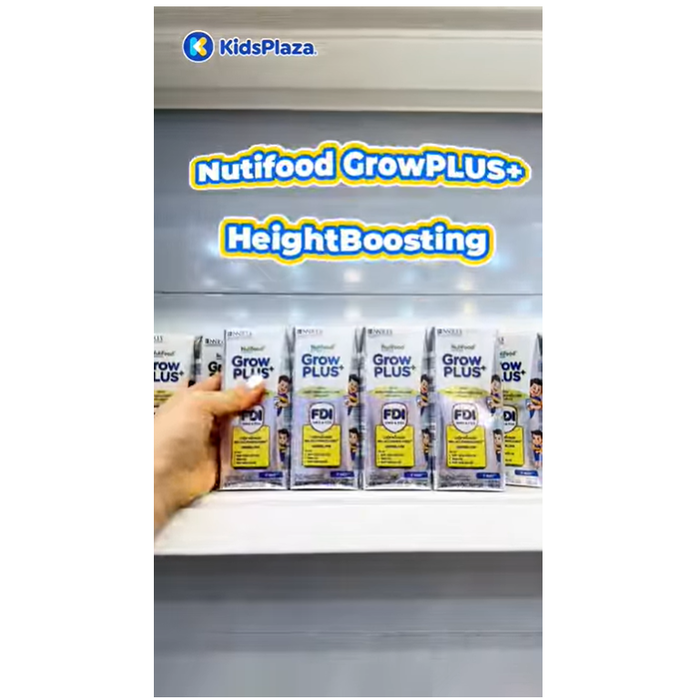 Sữa nước Nutifood GrowPLUS+ HeightBoosting ít ngọt cho bé từ 1 tuổi (4*180ml) - video