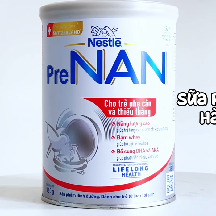 Sản phẩm dinh dưỡng Nestlé PreNAN Hà Lan 380g (> 0 tháng tuổi) - video