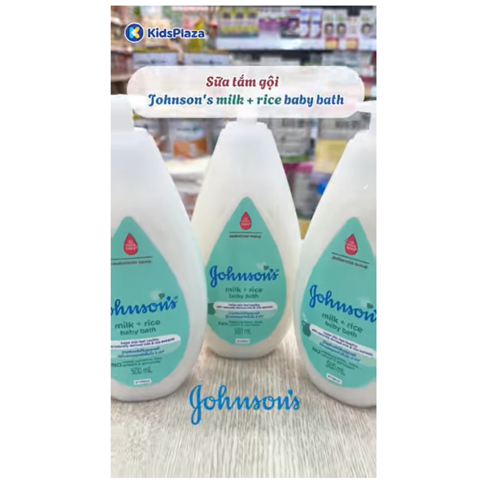 Sữa tắm gội sữa và gạo Johnson's Baby 500ml - video