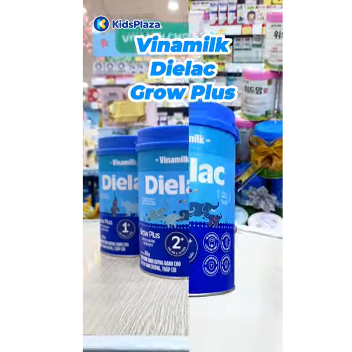 Sữa Vinamilk Dielac Grow Plus 2+ (cho bé 2-10 tuổi) 850g - New - video