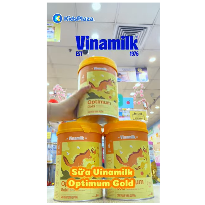 Sản phẩm dinh dưỡng Vinamilk Optimum Gold 4 850g cho bé 2-6 tuổi  - video